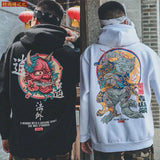 Fashion Men Cool Men Hip Hop Hoodies Japanese Casual Sweatshirts Streetwear Men Women Loose Pullover Harajuku Devil Hoodie Male